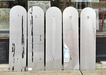 Decommissioned MBTA Bus Stop Signs: 28 Ruggles; 29 Jackson Square; 31 Forest Hills