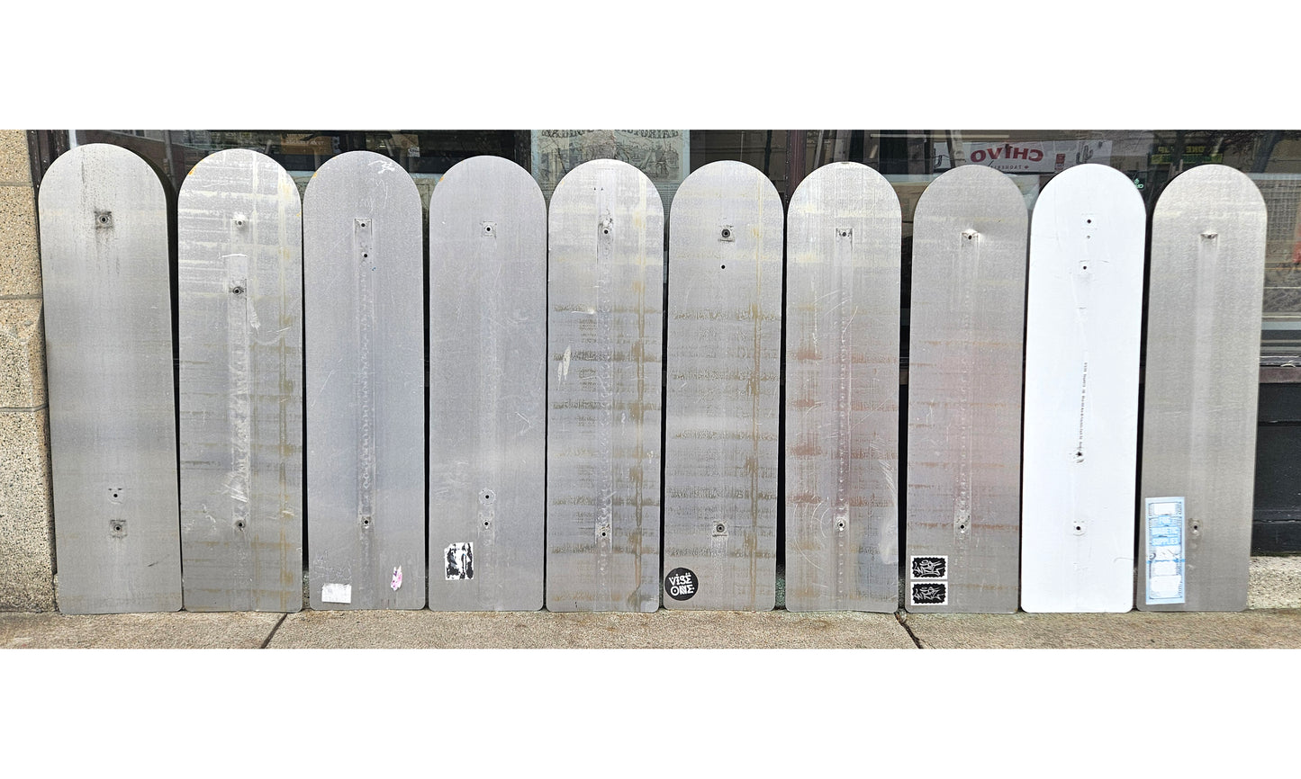 Decommissioned MBTA Bus Stop Signs: 14; 19; 22; 23; 28; 29; 44