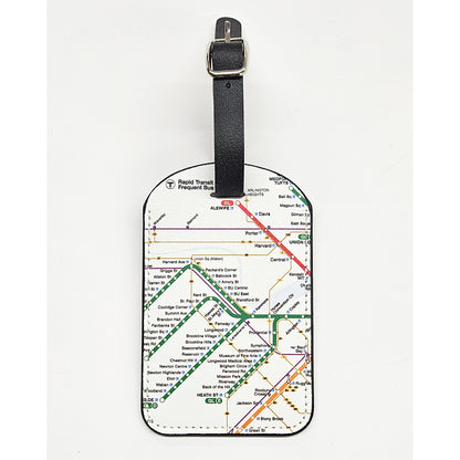 Boston MBTA Map Luggage Tags
