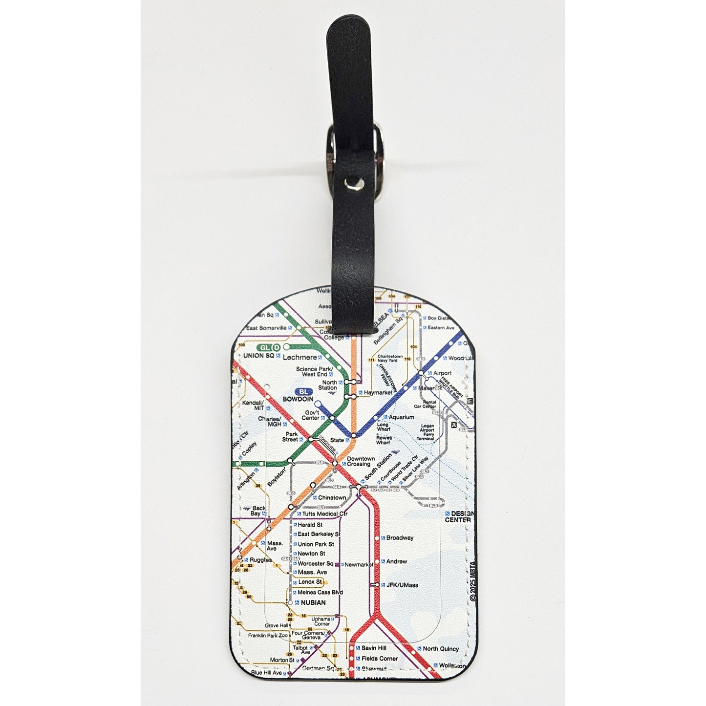 Boston MBTA Map Luggage Tags