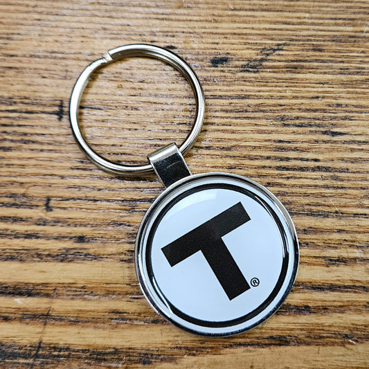 Boston MBTA T Logo Key Chain