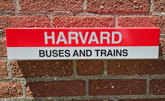 Boston MBTA MINI Replica Metal Station Signs (18")