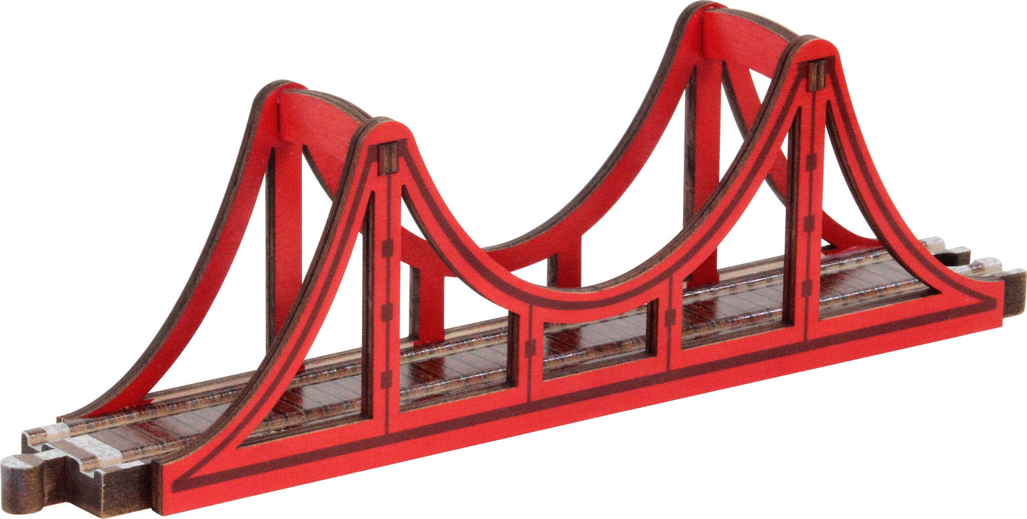 Wooden Toy Train Track Suspension Bridge