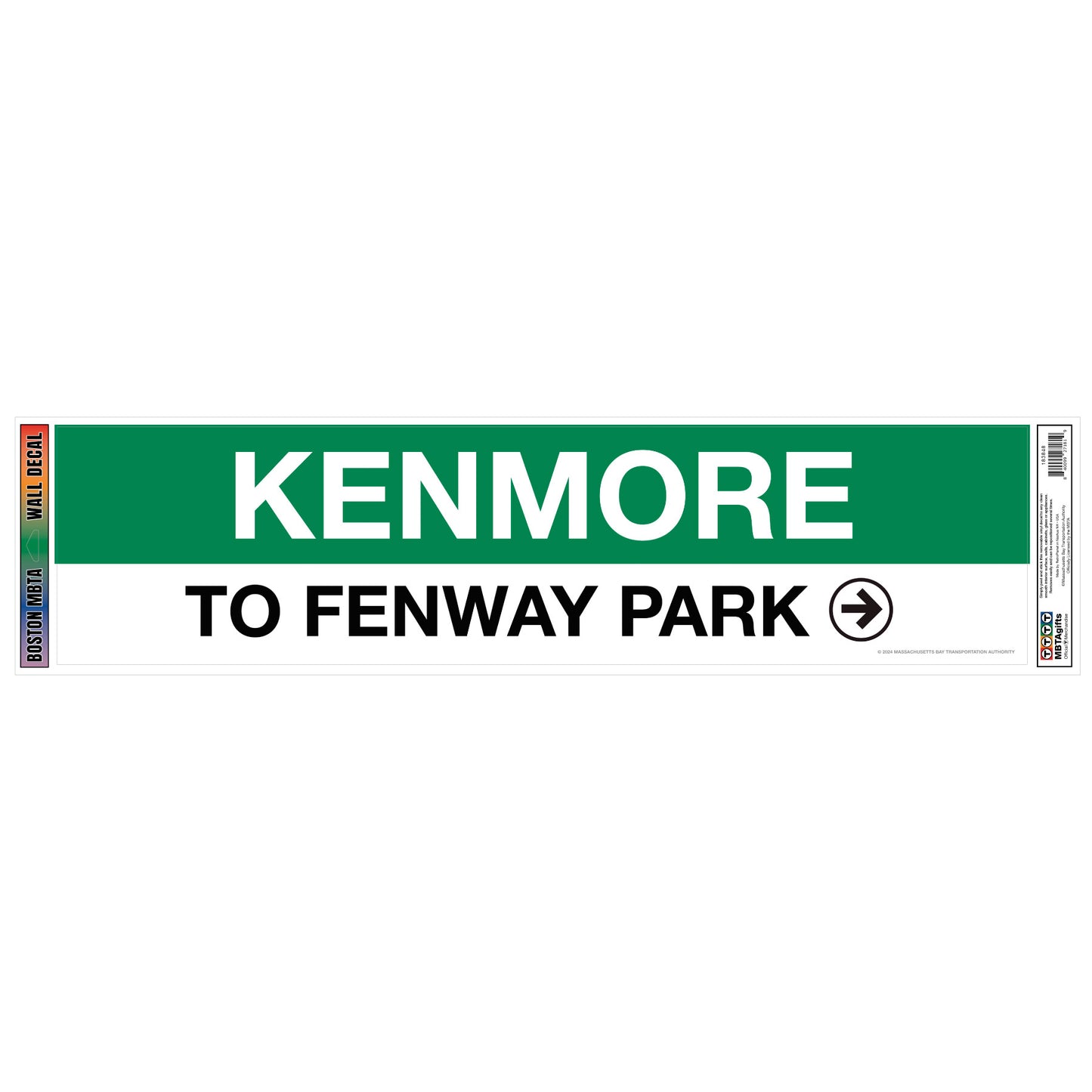 Boston Kenmore Fenway Park Green Line Station Vinyl Wall Decal 24"