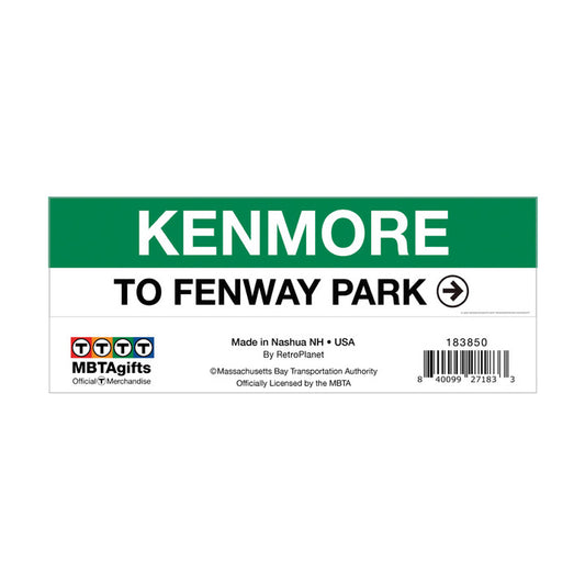 MBTA Kenmore Green Line Station Sticker