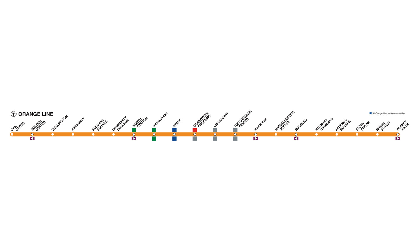 MBTA Orange Line Route Map (Dec. 2022)