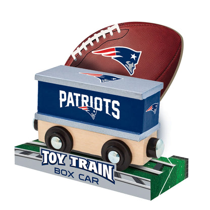 New England Patriots Wooden Toy Train Box Car