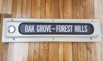 Orange Line Subway Car Roll Sign Case with Curtain
