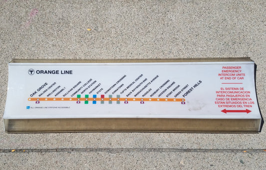 Orange Line Subway Car Map (Lighting Cover/Lens)