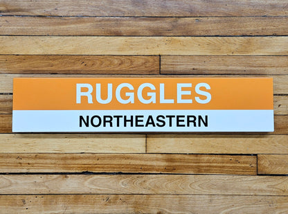 Boston MBTA Orange Line Replica Metal Station Signs (29")