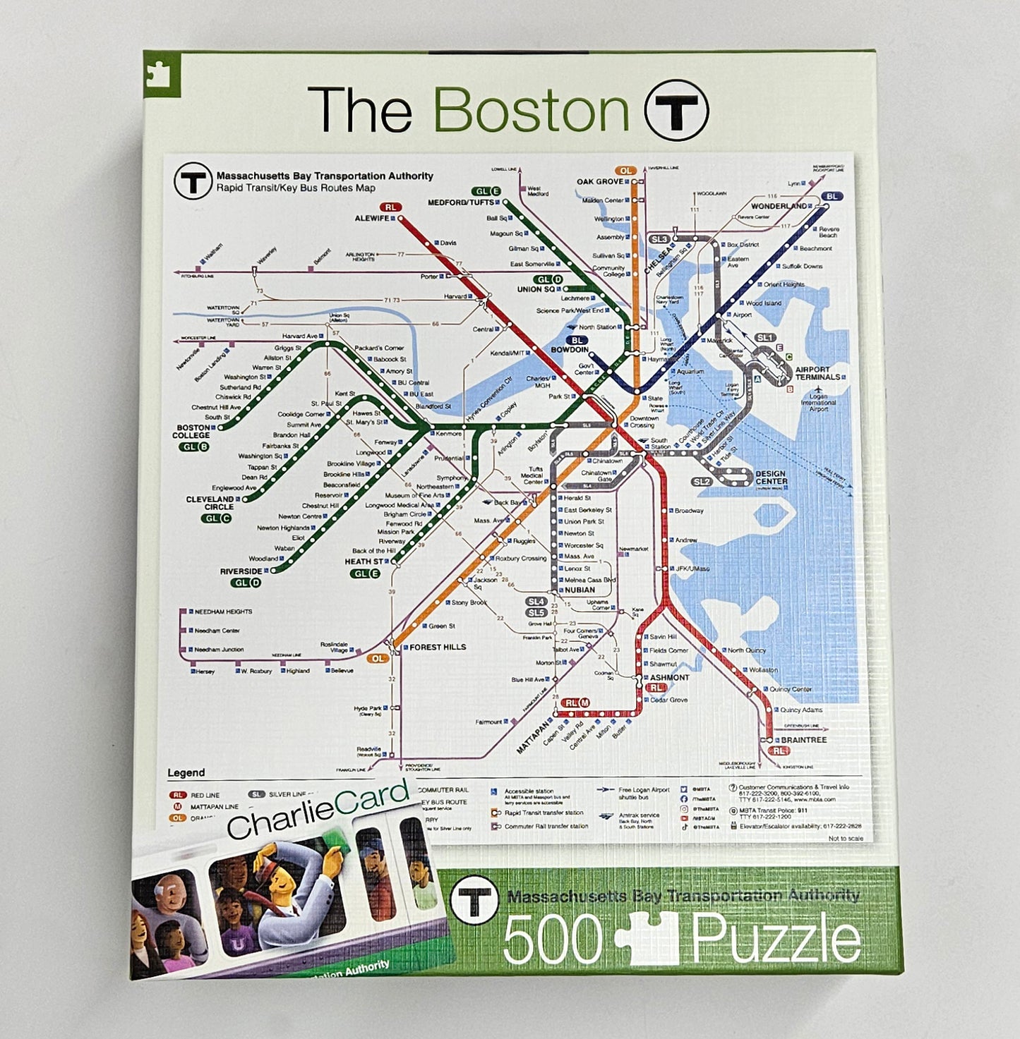 Boston MBTA Map 500 Piece Puzzle