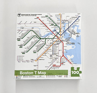 Boston MBTA Map Mini Puzzle 100 Pieces