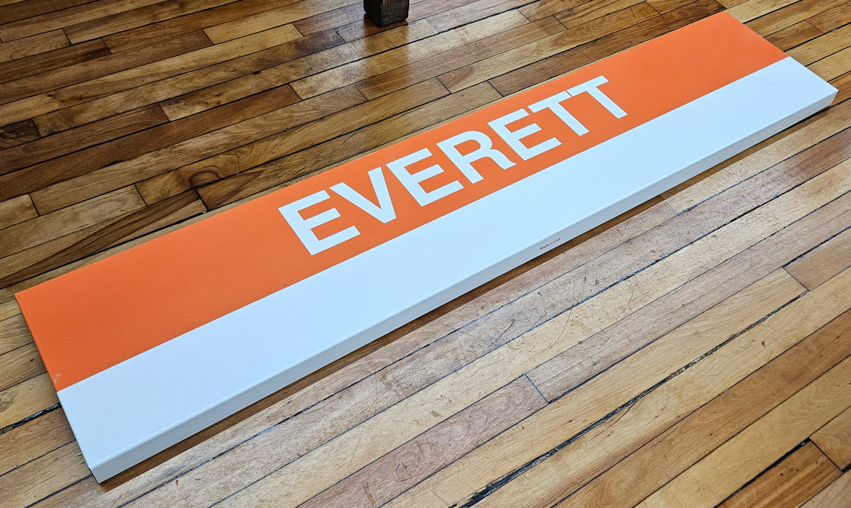 Orange Line Signs Boston MBTA Orange Line Replica Metal Station Signs (58