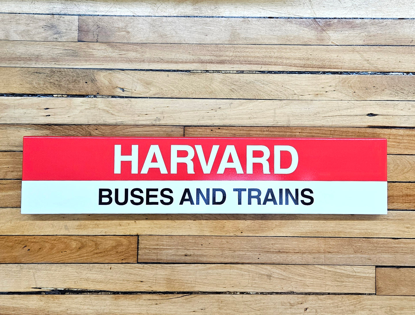 Boston MBTA Reproduction Red Line Metal Station Signs (29")