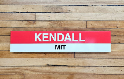 Boston MBTA Red Line Replica Metal Station Signs (29")