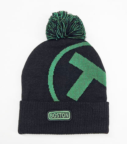 Boston MBTA Green T Logo Pom Pom Hat (Toddler/Youth/Adult)