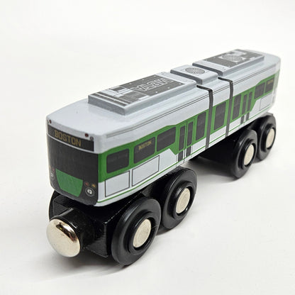 Boston MBTA Green Line Wooden Toy Train (Type 9 LRV)