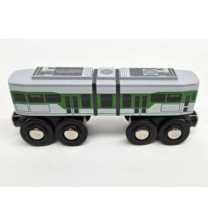 Boston MBTA Green Line Wooden Toy Train (Type 9 LRV)