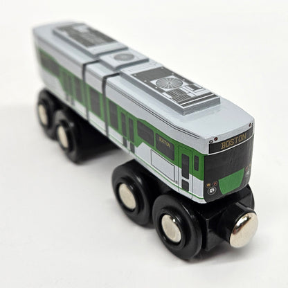 Boston MBTA Green Line Wooden Toy Train (Type 9 LRV)