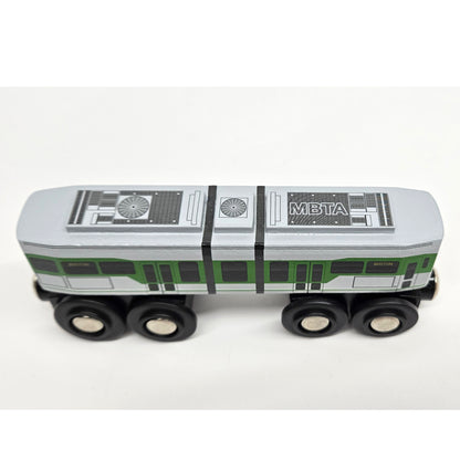 Boston MBTA Green Line Wooden Toy Train (Type 9 LRV)
