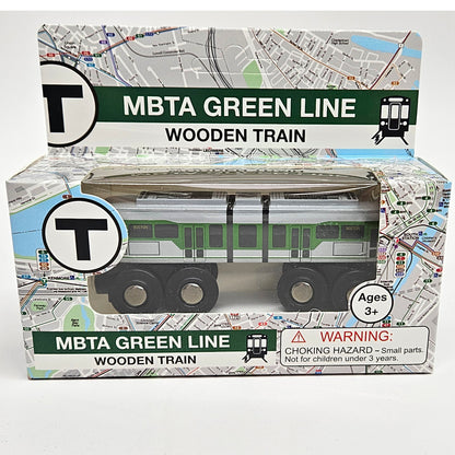 Boston MBTA Green Line Wooden Toy Train (Type 9 LRV)