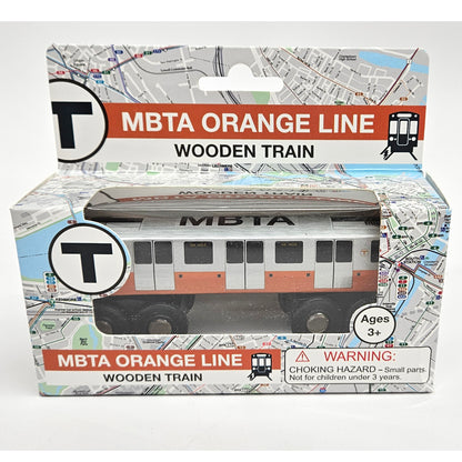 Boston MBTA Orange Line Wooden Toy Train (1400 1500-Series)