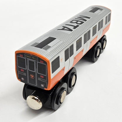 Boston MBTA Orange Line Wooden Toy Train (1400 1500-Series)