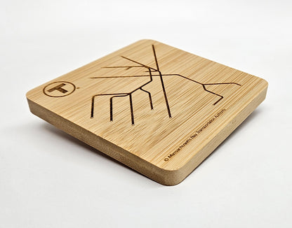 Boston MBTA Map Bamboo Coaster