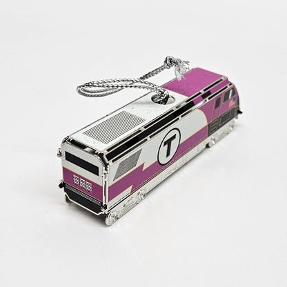Boston MBTA Commuter Rail Locomotive Metal Ornament