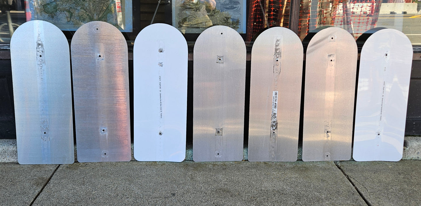 Decommissioned MBTA Bus Stop Signs: 22 Ashmont; 29 Mattapan