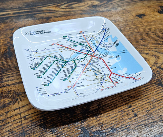 Boston MBTA Map Valet/Desk Tray