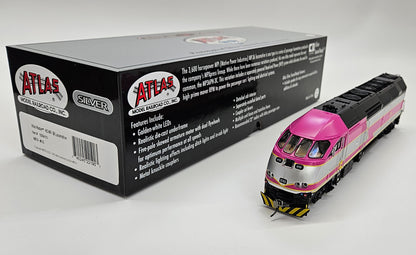 Boston MBTA HO-Scale MBTA MP-36 #10 Commuter Rail Locomotive (Atlas Silver)