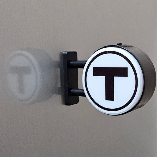 Boston MBTA T Logo Mini LED Light