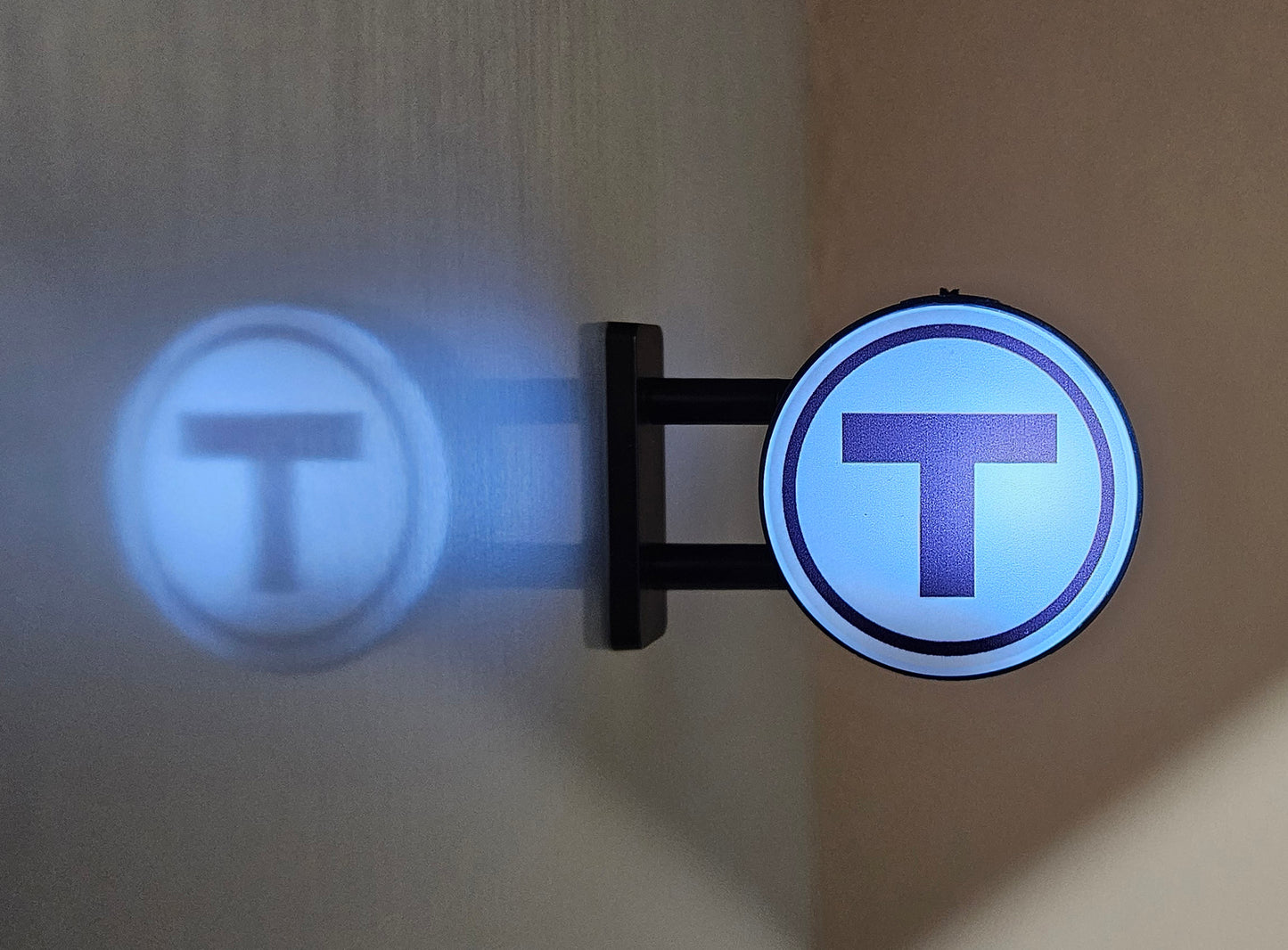 Boston MBTA T Logo Mini LED Light