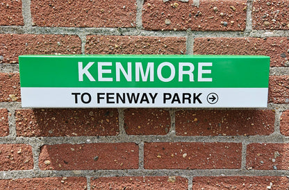 Boston MBTA MINI Replica Metal Station Signs (18")