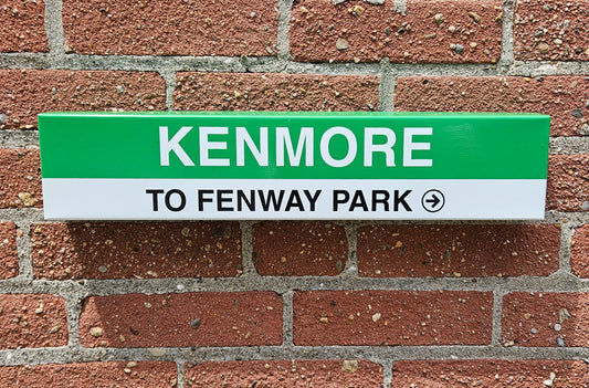 Boston MBTA MINI Replica Metal Station Signs (18")