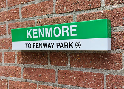 Boston MBTA MINI Replica Metal Station Signs (18")