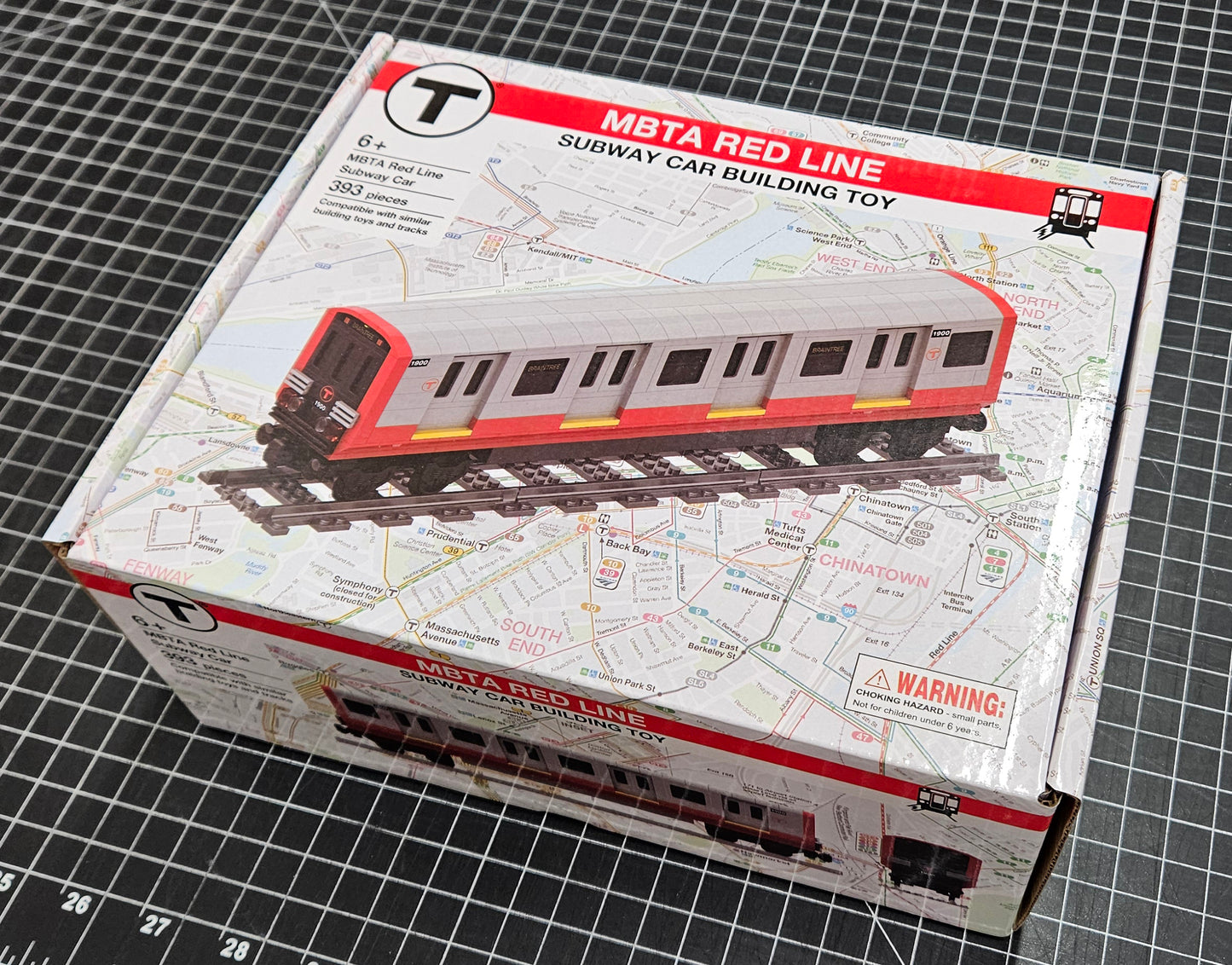 Boston MBTA Red Line Rapid Transit Subway Car Building Toy