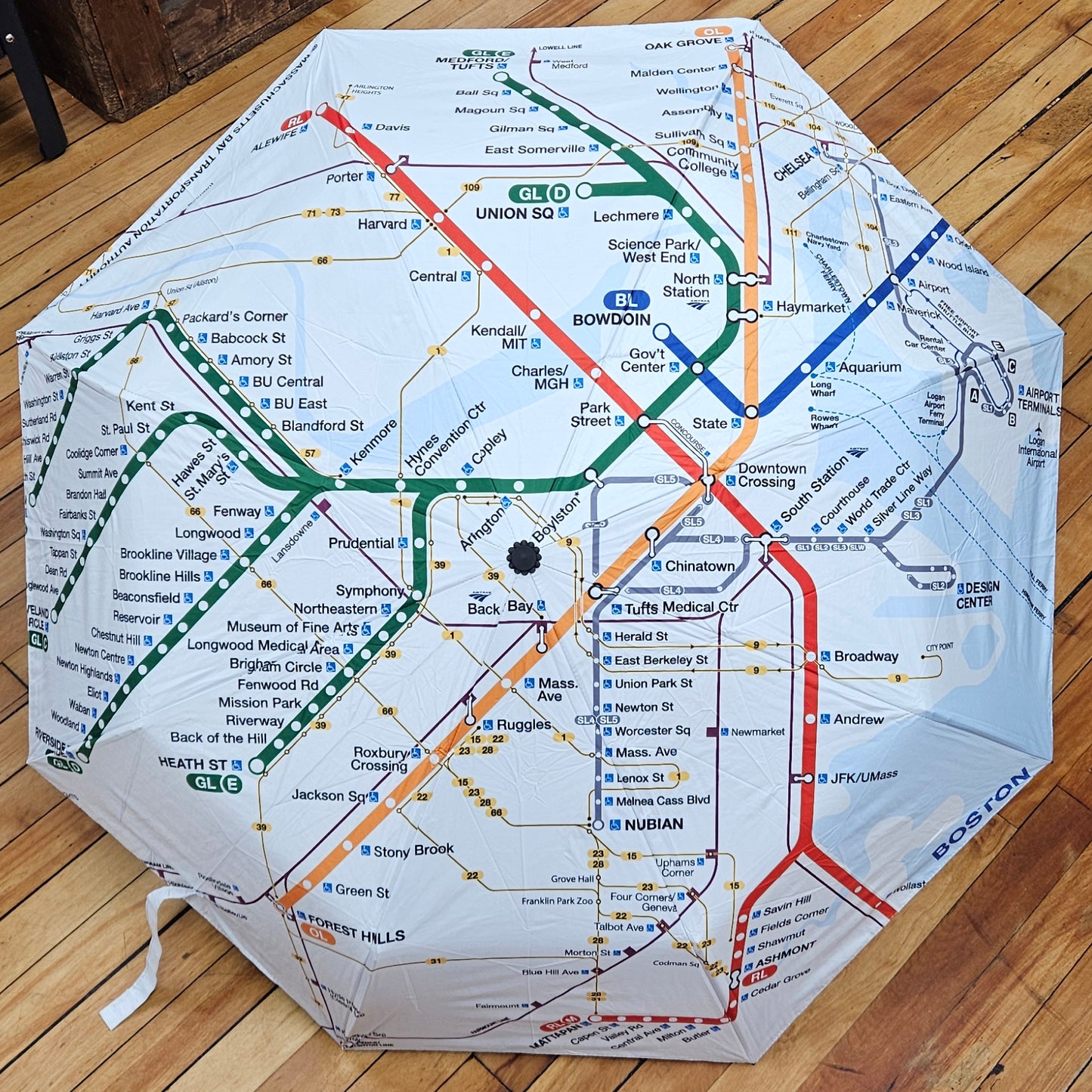 NEW! Boston MBTA Map Umbrella