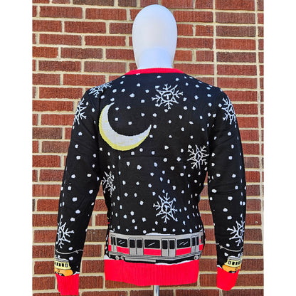 Boston MBTA Holiday Sweater 2026: Red Line Night Scenes - Features LED Lights! - PRE-ORDER NOW!