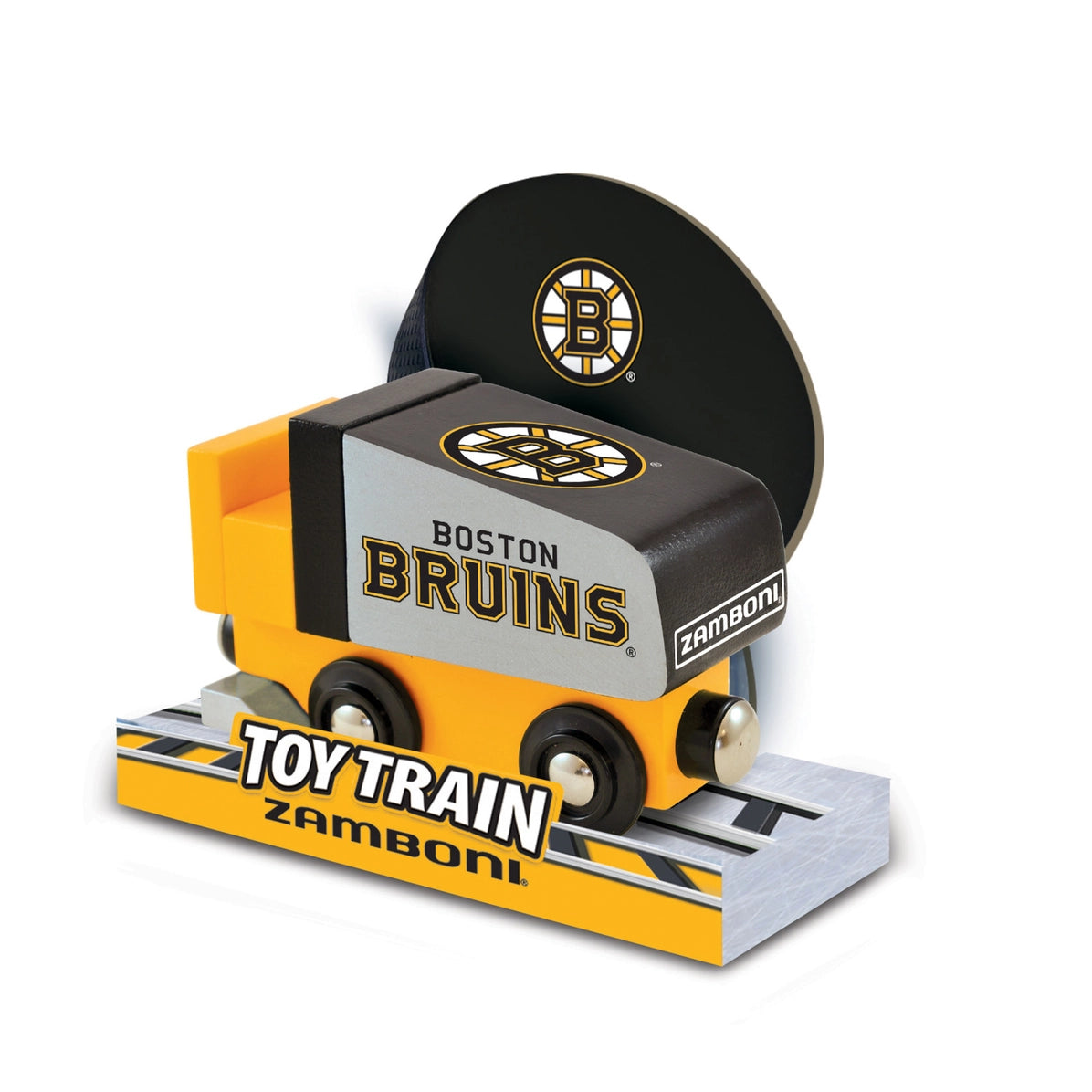 Boston Bruins Zamboni Wooden Toy Train Vehicle