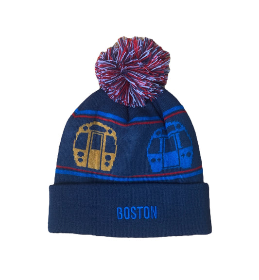 Boston MBTA Pom Pom Hat (ADULT)