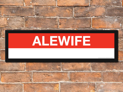 Boston MBTA RED LINE Framed Replica Station Signs