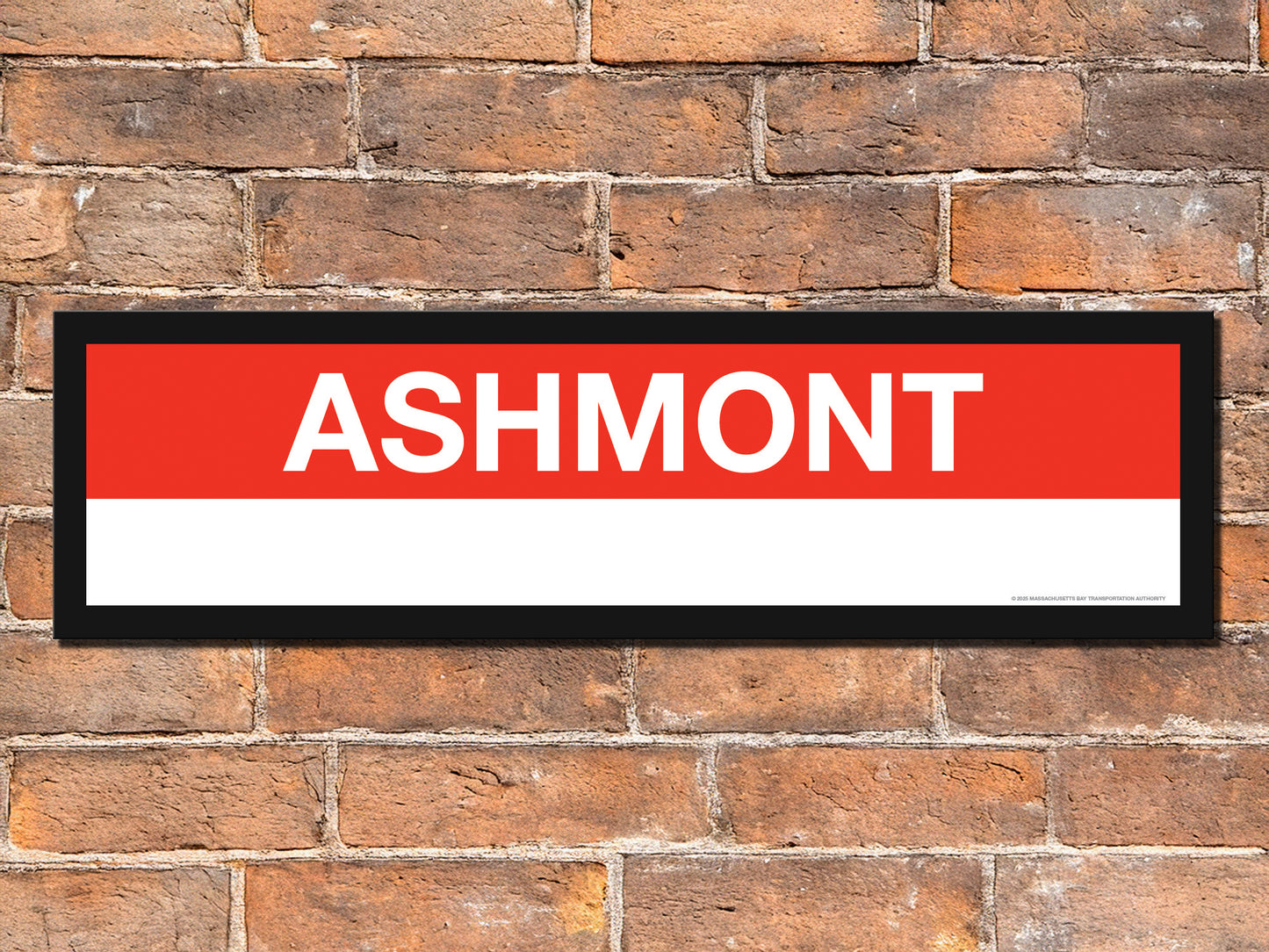 Boston MBTA RED LINE Framed Replica Station Signs