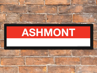 Boston MBTA RED LINE Framed Replica Station Signs