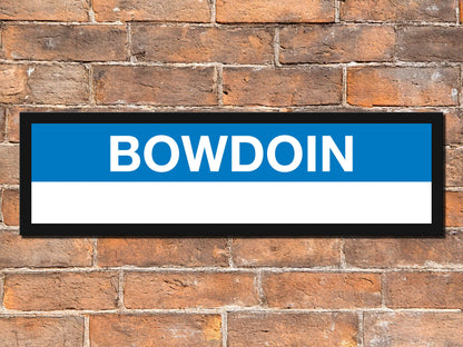 Boston MBTA BLUE LINE Framed Replica Station Signs