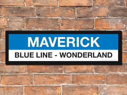 Boston MBTA BLUE LINE Framed Replica Station Signs