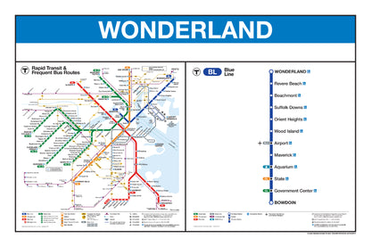 Boston MBTA Blue Line Station Panel Prints
