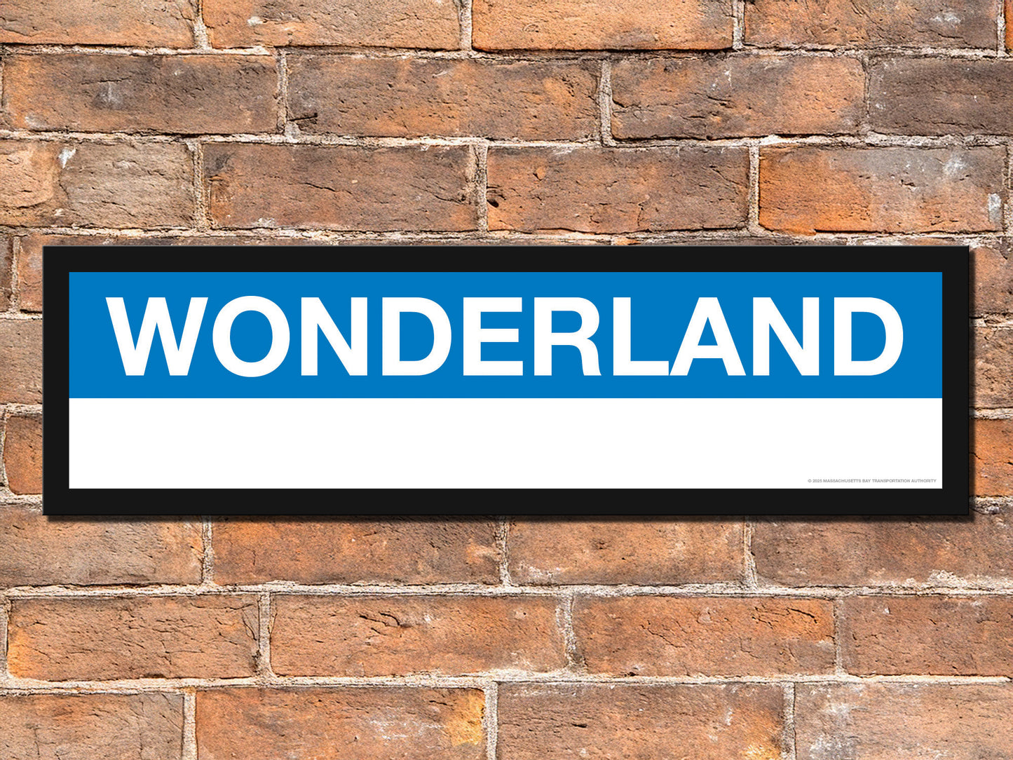 Boston MBTA BLUE LINE Framed Replica Station Signs