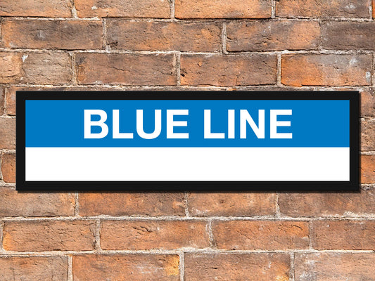 Boston MBTA BLUE LINE Framed Replica Station Signs